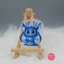 "Drache mit Keks" Bügelbild klein (ca. 6cm X 5cm)